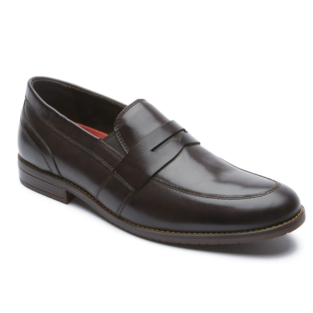 Rockport Singapore Mens Loafers - Style Purpose 3 Double Gore Penny Brown - PH7689015